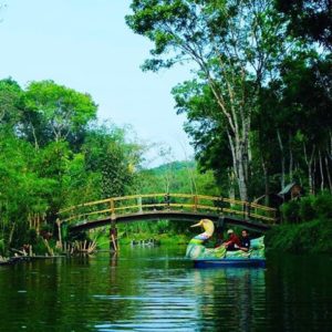 Lokasi dan Harga Tiket Masuk Waduk Andeman Turen Malang, Serunya Bermain Air Ditengah Pohon Bambu Ala Jepang