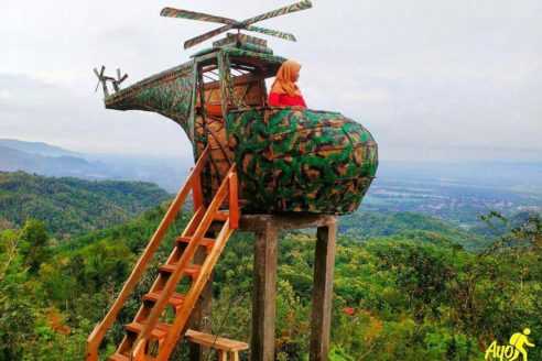 Alamat dan Rute Menuju Watu Goyang Mangunan, Destinasi Wisata Baru Untuk Menikmati Pemandangan dari Atas Gardu Pandang